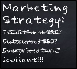 Blackboard detailing how to approach your web promotion and marketing strategy